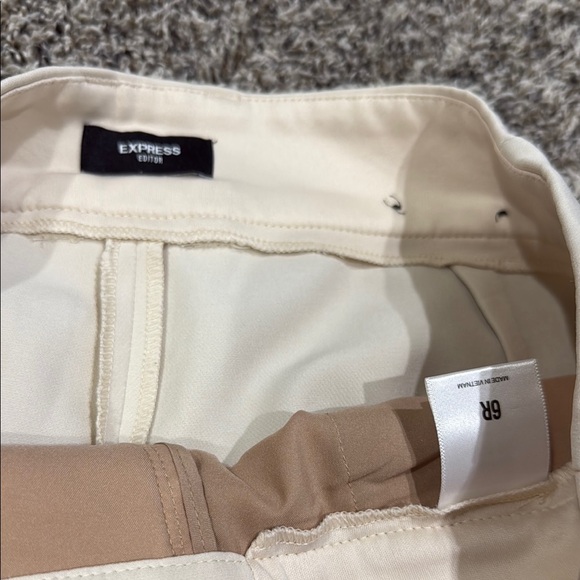 Express Cream and Tan Trousers - Picture 2 of 5